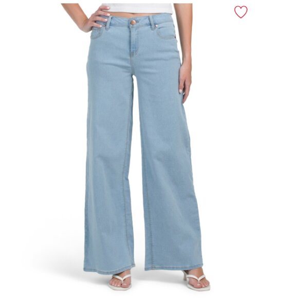 NEW 1822 DENIM High Rise Wide Leg Jeans for women light wash 7252j1 - Picture 1 of 4